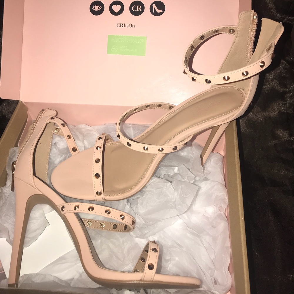 Studded Ankle Strap Sandals
